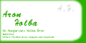 aron holba business card
